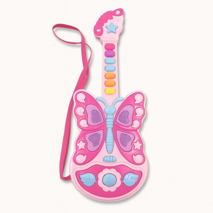 Guitarra Mariposa Rosada jugarte.com.co Guitarra Mariposa Rosada jugarte.com.co